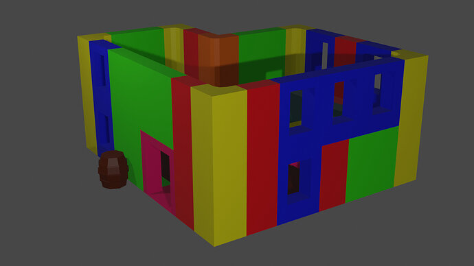 Modular pieces house