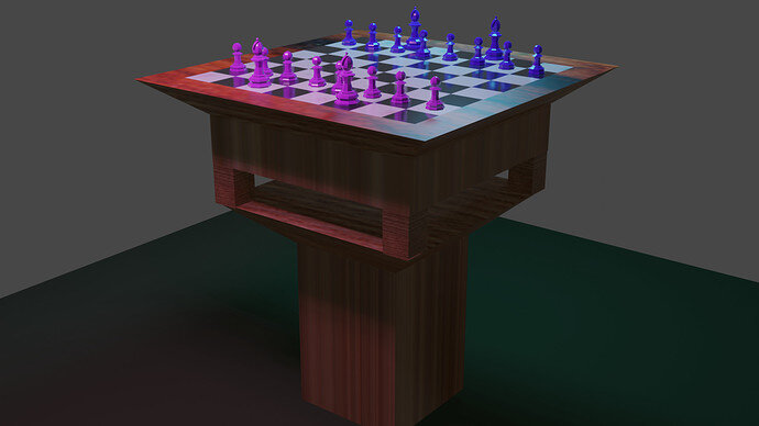 chess with podium