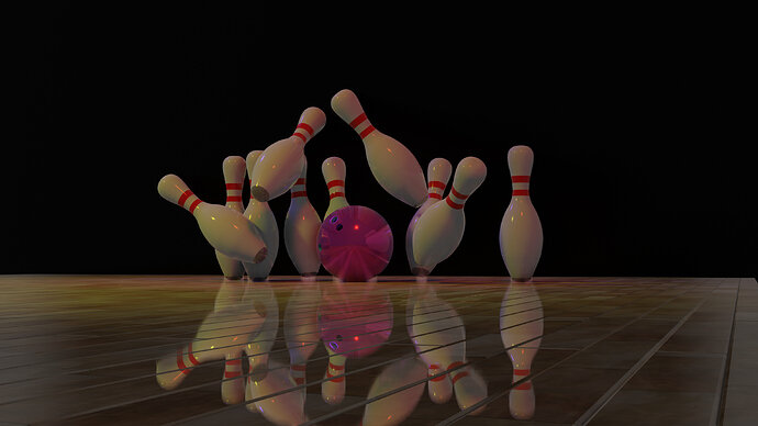 bowling smash physics eevee reflection