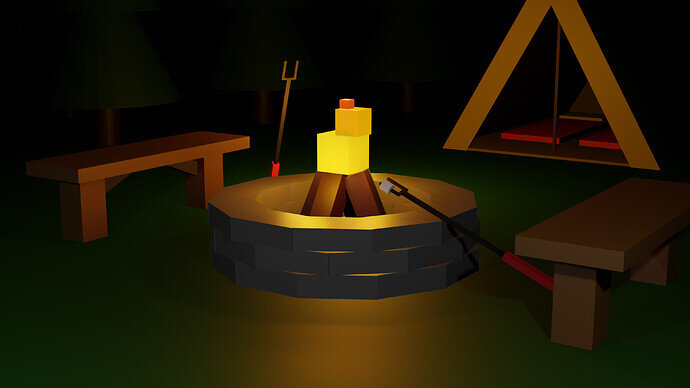 campfire render dark