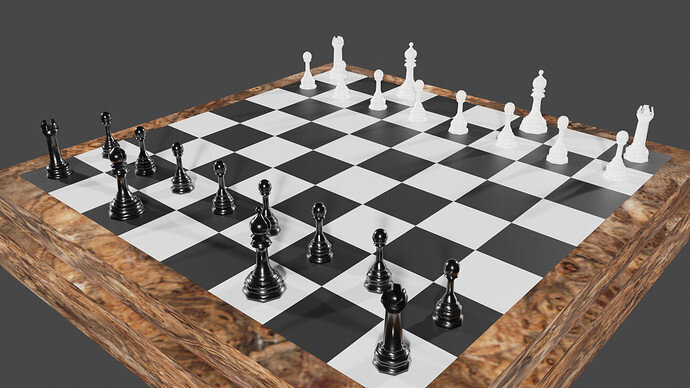 chess board with texture