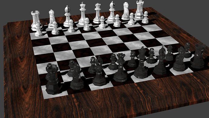 render chess board 3