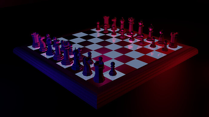 finished chess NEON