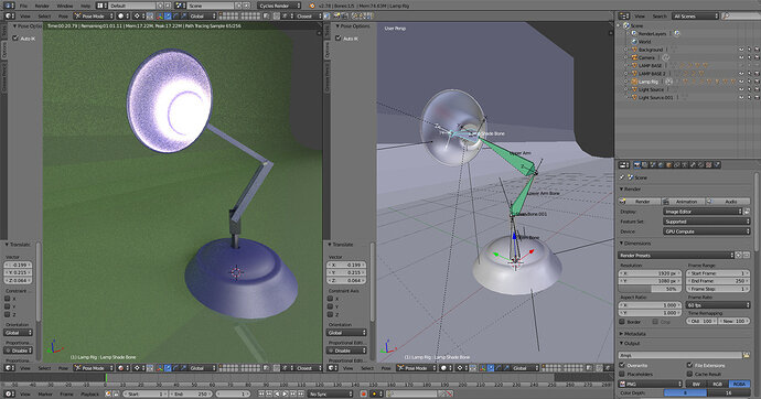 Lamp Shade with light - Harrison Forde