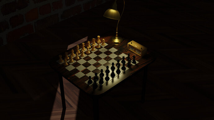 Chess scene render 2