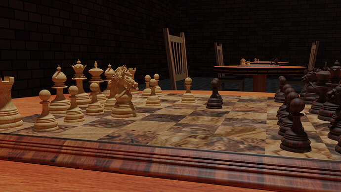 Chess scene close