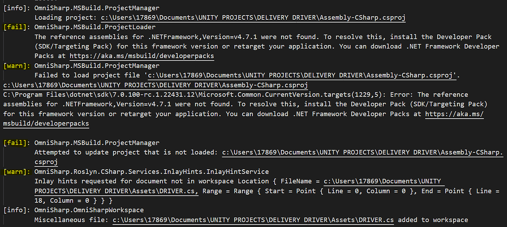 Visual studio code shows errors - Ask - GameDev.tv
