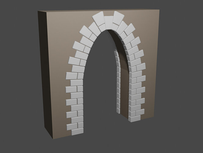 arched door bricks