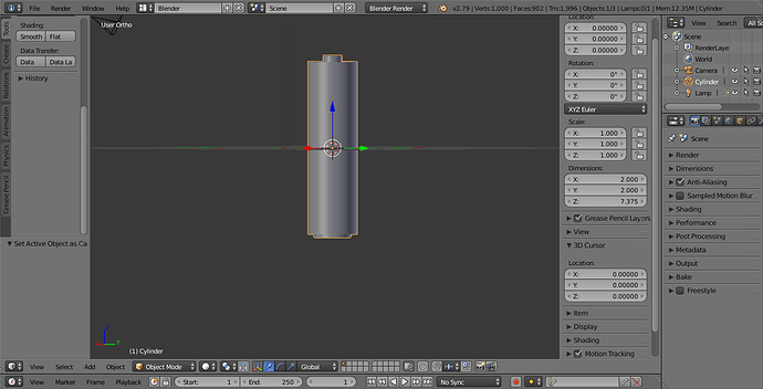 Battery Front View