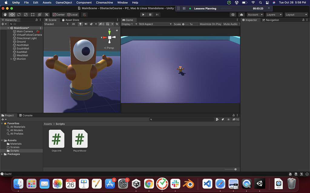 Obstacle course...figured out how to rotate the player - Show - GameDev.tv