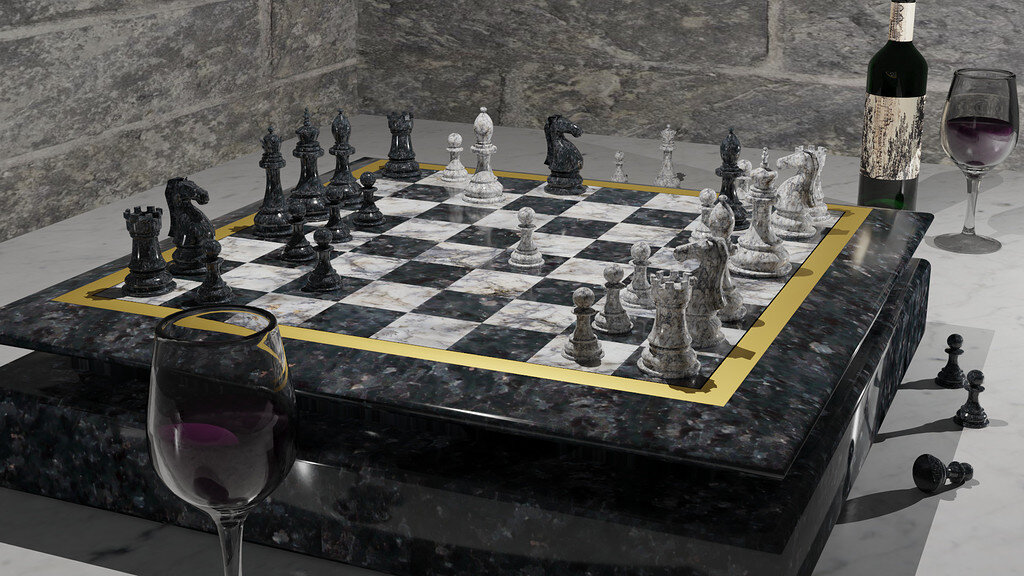 Section 4 - chess set scene multiple cameras + simple chess set - Show ...