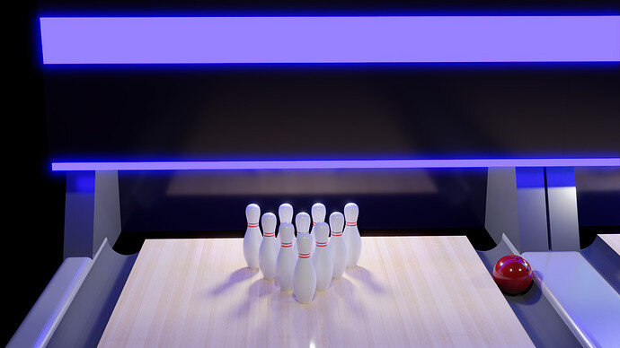 bowling scene gutter ball