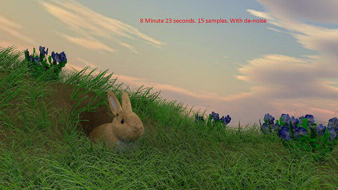 8 minutes 23 sec 15 Samples denoise
