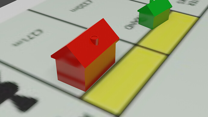 Personal proj - Eevee render monopoly houses 2