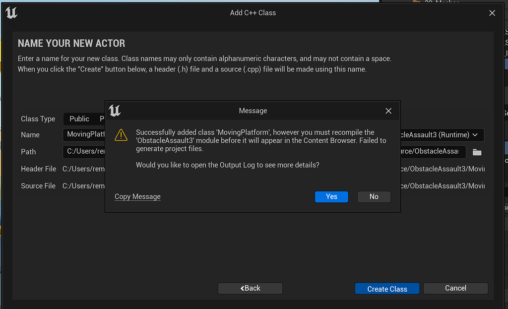 Obstacle Assault > Compiling a C++ Project > Moving Platform - Ask ...