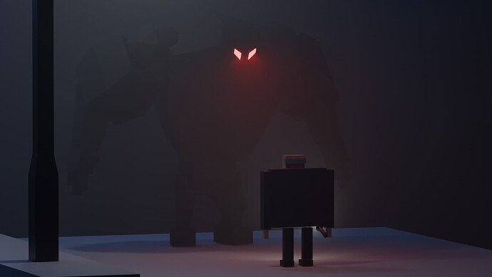 Old man and monster