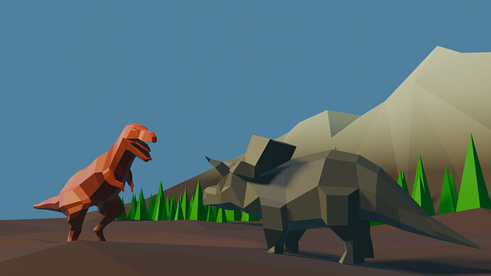 Triceratops and rex