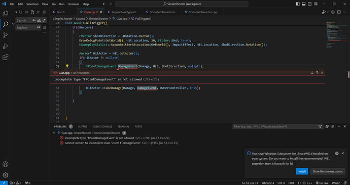 Gun.cpp - SimpleShooter (Workspace) - Visual Studio Code 02-07-2024 17_59_59