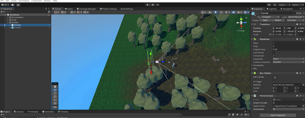 Both portal in scene 2 always going back to the start - Ask - GameDev.tv