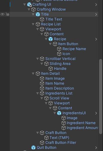 Crafting UI Hierarchy