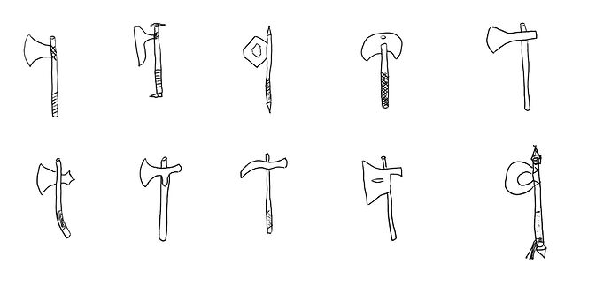 axes