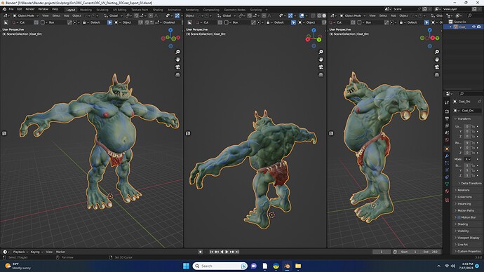 orc paint in 3D coat exported back to Blender