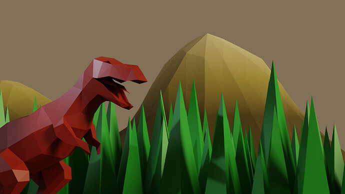 Low Poly dinosaur Cycles