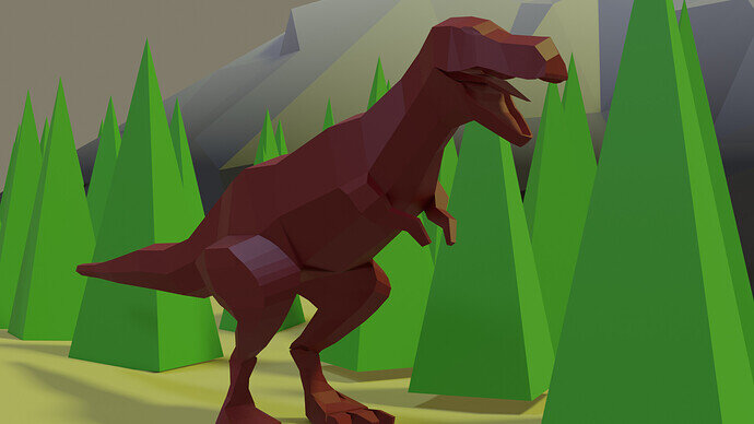 low poly dinosaur 1