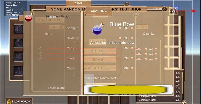 Crafting UI Transparent