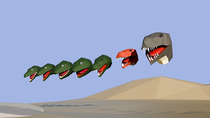 Dino Head Veriations