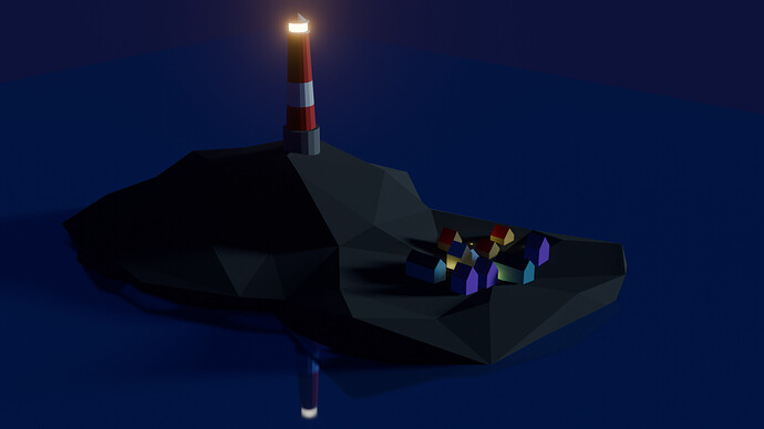 Udemy course Lighthouse final render