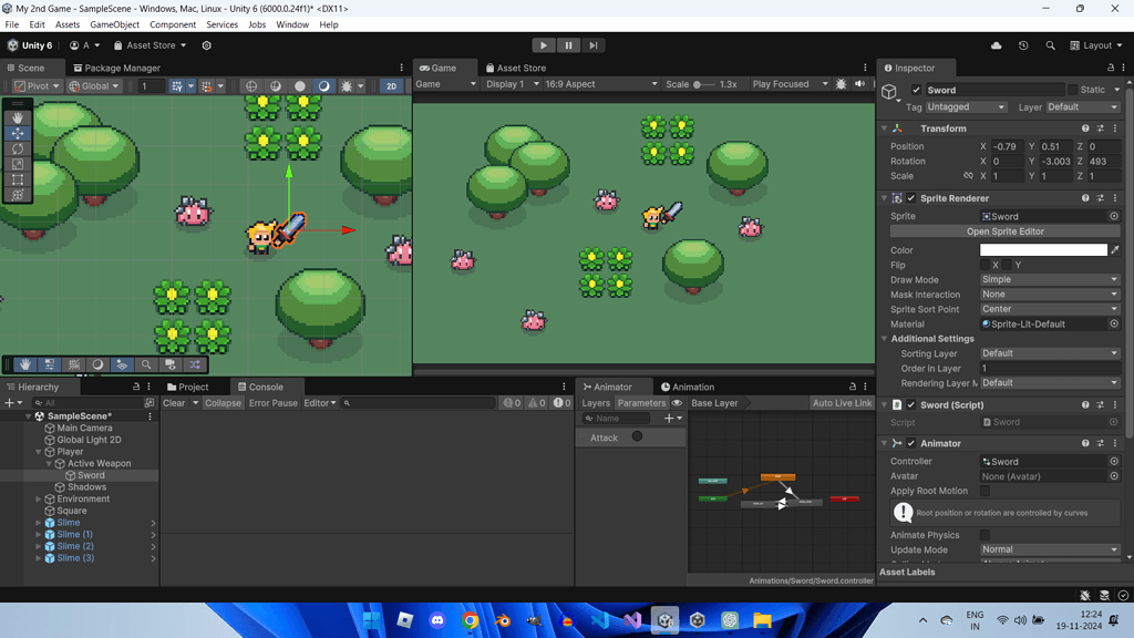 Sword getting detached - Ask - GameDev.tv
