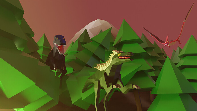20230721-struggle-for-life-low-poly-dinosaurs