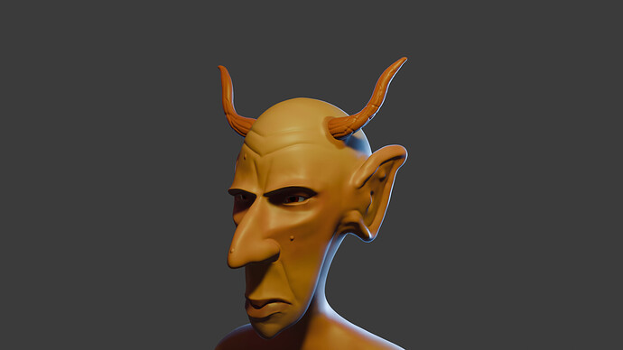 sculpting a cartoon head