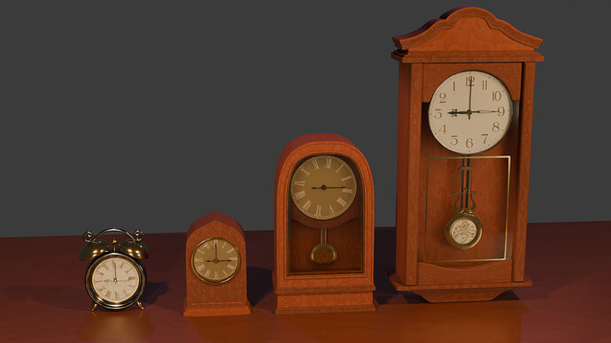 Four clocks