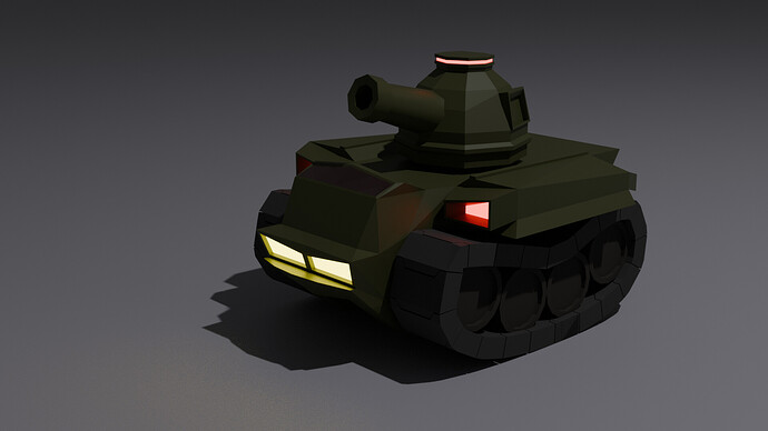 low poly tank 3