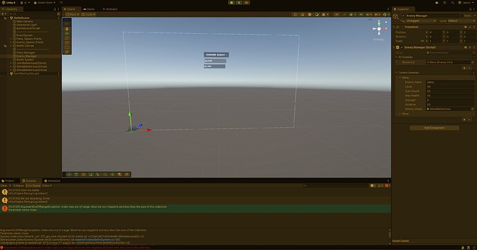 problem with attacking enemies