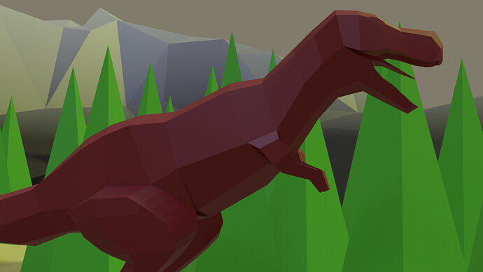 low poly dinosaur 3