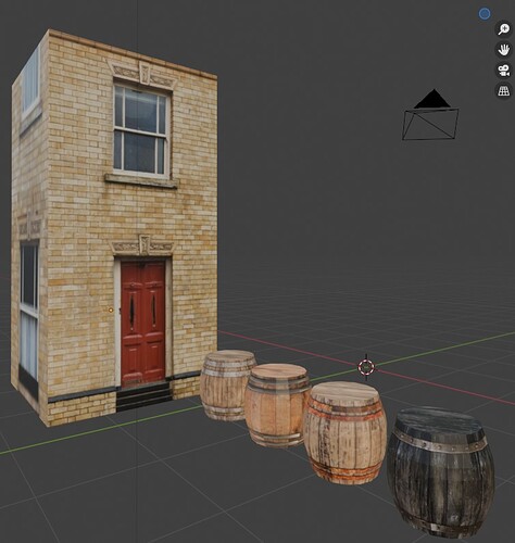 barrels and building