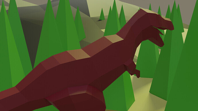 low poly dinosaur 2