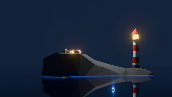 lighthouse scene