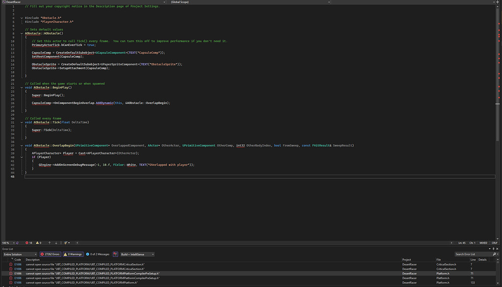 Make Games in UE5 with C++: Collision Detection - Ask - GameDev.tv
