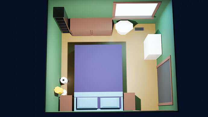 Room with ceiling light