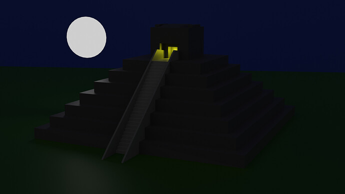 Mayan Pyrimid picture from blender course