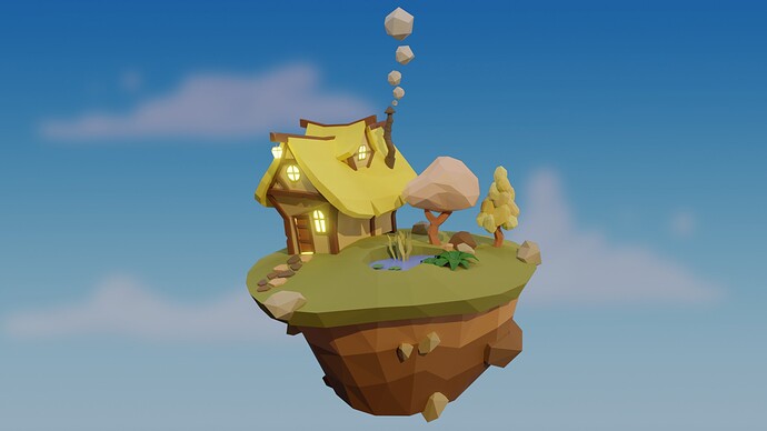 blender Low Poly House