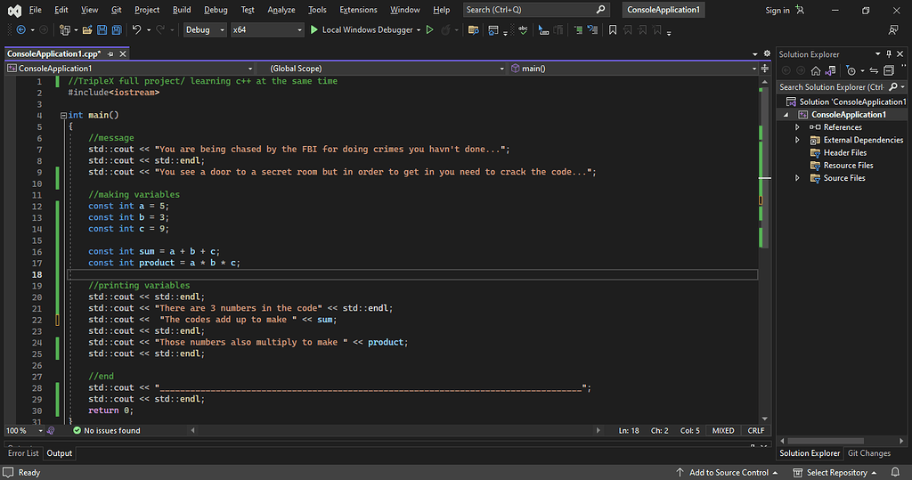 My Triple X code so far - Show - GameDev.tv