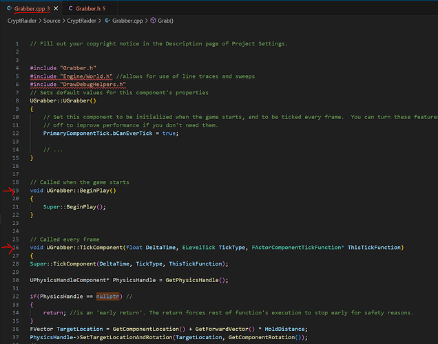 GrabberCPP_Tick_BeginPlay