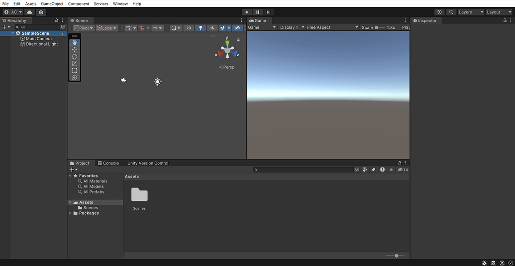 Unity3D scene is not showing - Ask - GameDev.tv