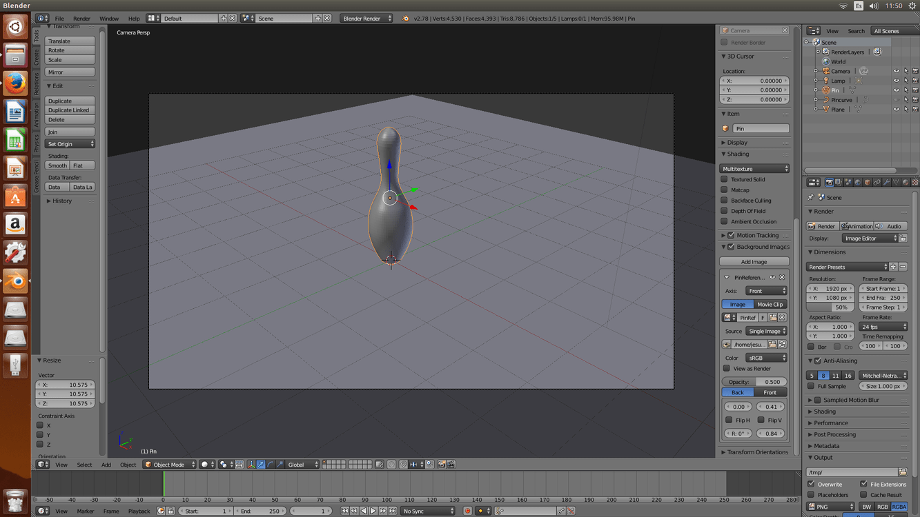 Fisnishing spin in blender with 360 degrees Talk GameDev.tv
