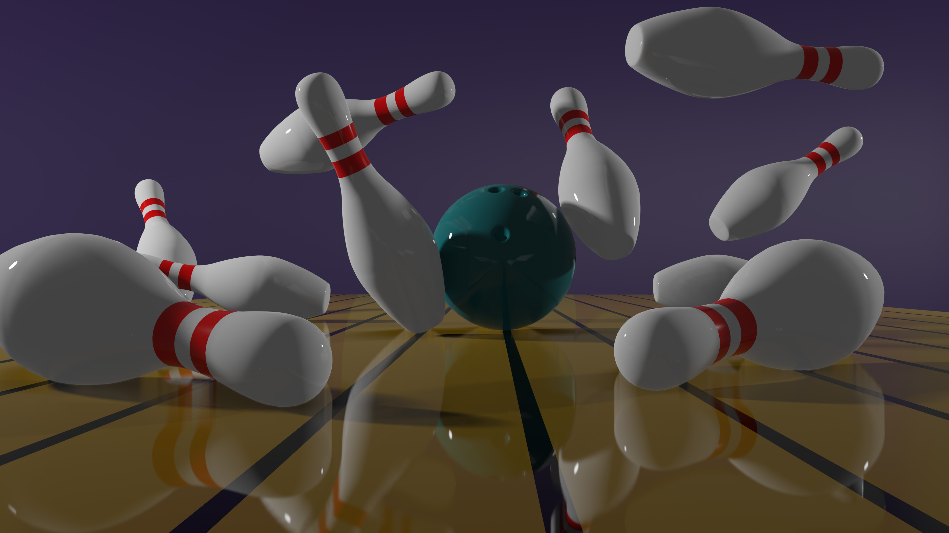 Bowling ball and pin animation